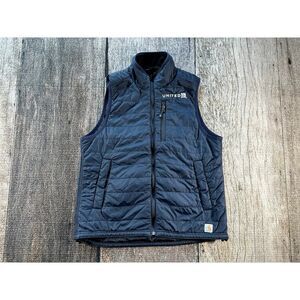Carhartt Gilliam United Rain Defender Puffer Vest Navy Blue Womens Medium 8 - 10